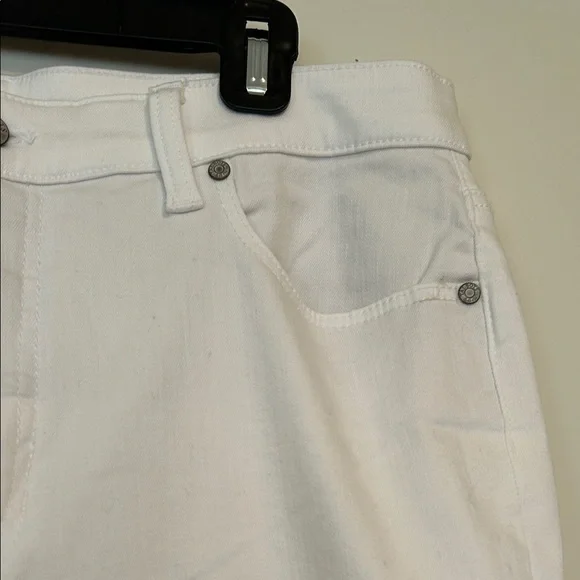 Talbots flawless high waist straight leg Women's White Jeans size 12P - Picture 3 of 7